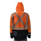 FR ARC Rated Softshell Fleece Coat made with PYRAD WINDSTOPPER Orange back