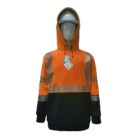 FR ARC Rated Softshell Fleece Coat made with PYRAD WINDSTOPPER PYFHHV NO ZIPPER ORBLK