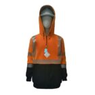 FR ARC Rated Softshell Fleece Coat made with PYRAD WINDSTOPPER PYFHHZHV HALF ZIPPER ORBLK
