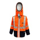 GORE TEX PYRAD EXTREME CAT 3 CSA FR ARC Rated Breathable High Visibility Rainwear Coat Orange Black