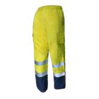 gore tex pyrad extreme cat 3 csa fr arc rated breathable high visibility rainwear over trouser yellow navy back