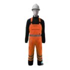 gore tex pyrad extreme cat 3 fr arc rated breathable high visibility rainwear bib trouser orange black6