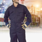 Avenger 7oz Flame Resistant FR Navy NonReflective Coveralls