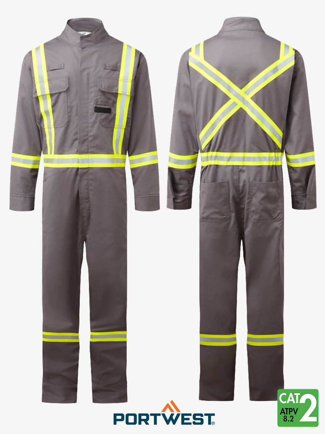 Bizflame-88-12-X-Back-Iona-Xtra-Flame-Resistant-FR-coverall-grey Bizflame 88 12 X Back Iona Xtra Flame Resistant FR coverall grey