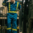 Bizflame 88 12 X Back Iona Xtra Flame Resistant FR525 coverall royal blue lifestyle shop2