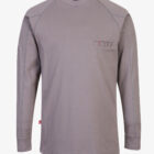 Bizflame flame resistant FR Antistatic Crew Neck grey long sleeve shirtfront1