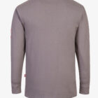 Bizflame flame resistant FR Antistatic grey Henley long sleeve shirtback1 1