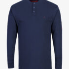 Bizflame flame resistant FR Antistatic navy Henley long sleeve shirtfront1 1