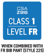 CSA Class 1 FR Bib Pant Logo