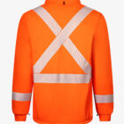 Flame Resistant FR Serpentine Segmented Striped Fleece Full Zip Jacket back2025
