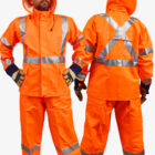 Flexarc 10oz POLYURETHANE FR COTTON RAIN JACKET Bib PANT