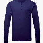 Front Line 6.9oz Henley FR Navy long sleeve T shirt 2024