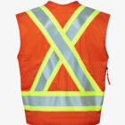 Hi Vis Flame Resistant FR Surveyor Vest back2024