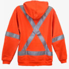 Hi Vis Orange FR Striped Fleece Hoodiebackview