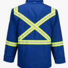 Portwest Bizflame flame resistant FR Insulated Winter Parka royalblue backview