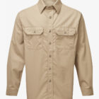 Ultrasoft 7oz FR Deluxe Khaki Work Shirt front2026