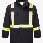 Ultrasoft Navy Flame Resistant FR Insulated Parka front2026