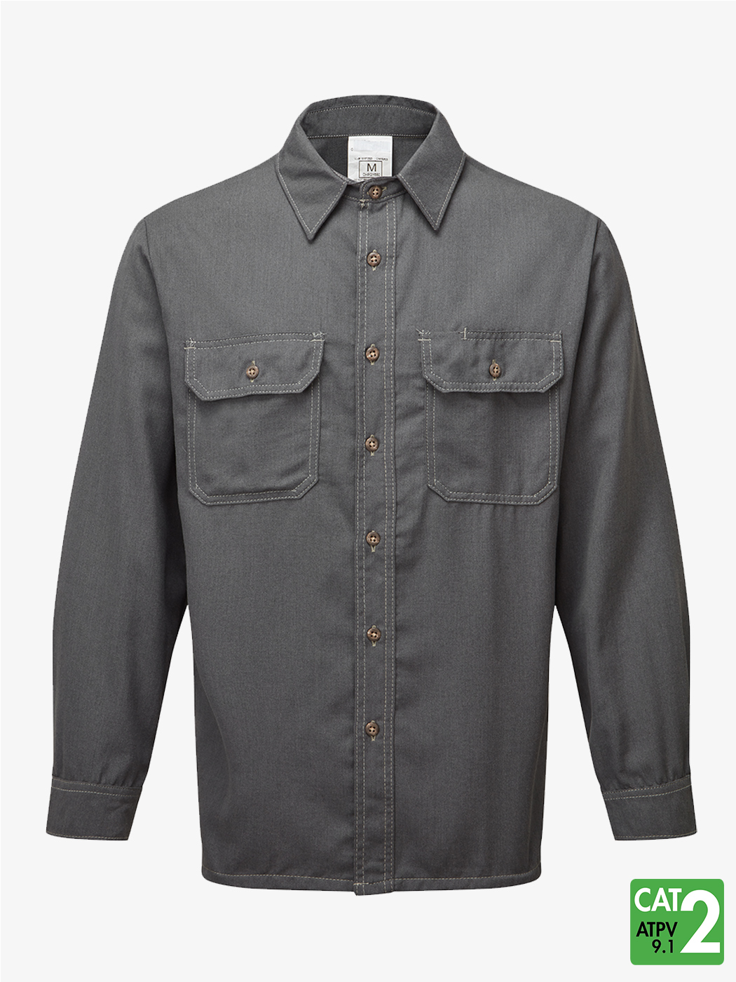 Westex-DHAIR-5.5oz-FR-Deluxe-Charcoal-Work-Shirt-Front2024-1 Westex DHAIR 5.5oz FR Deluxe Charcoal Work Shirt Front2024 1