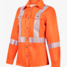 Womens flame resistant FR Deluxe Segmented Striped Work Shirt angle2026 1